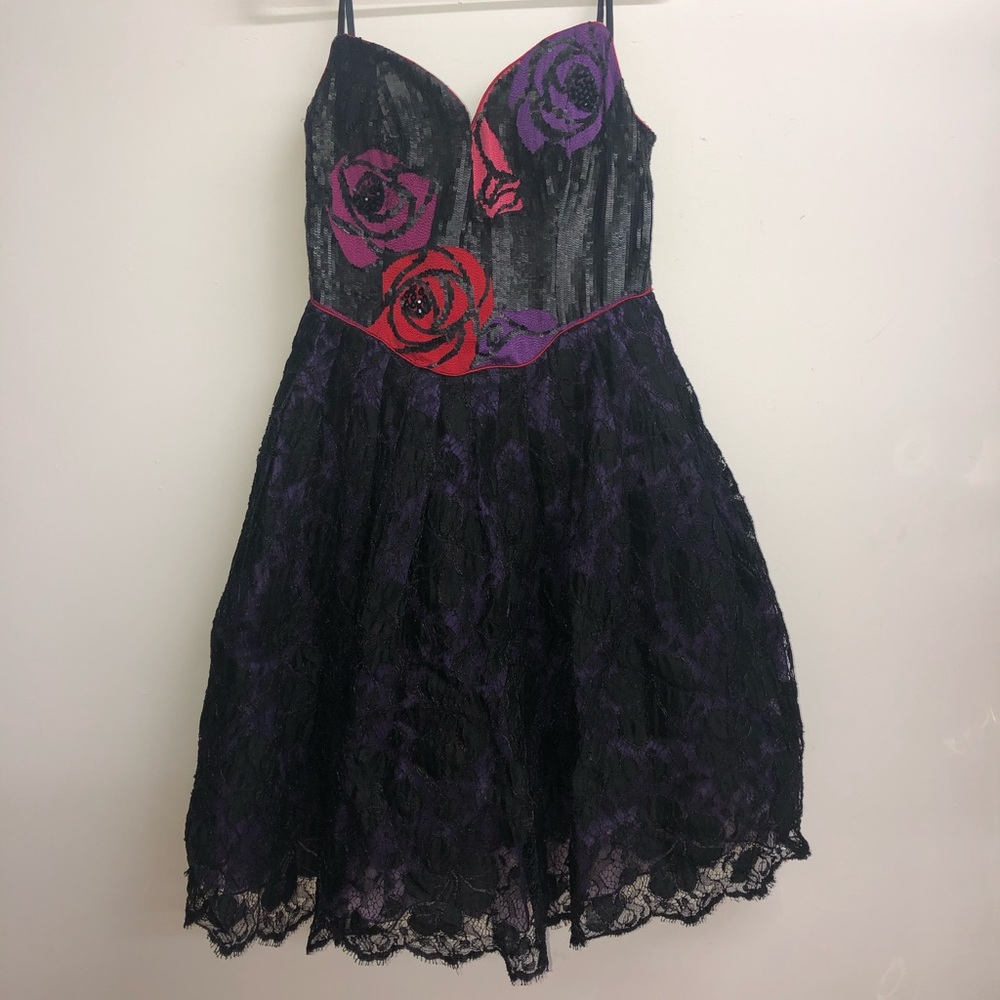 Vintage sequin floral dress